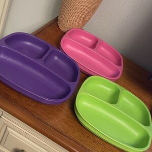 Set of 3 REPLAY Children’s Divided Food Serving Plates Lightly Used